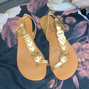Gold summer sandals